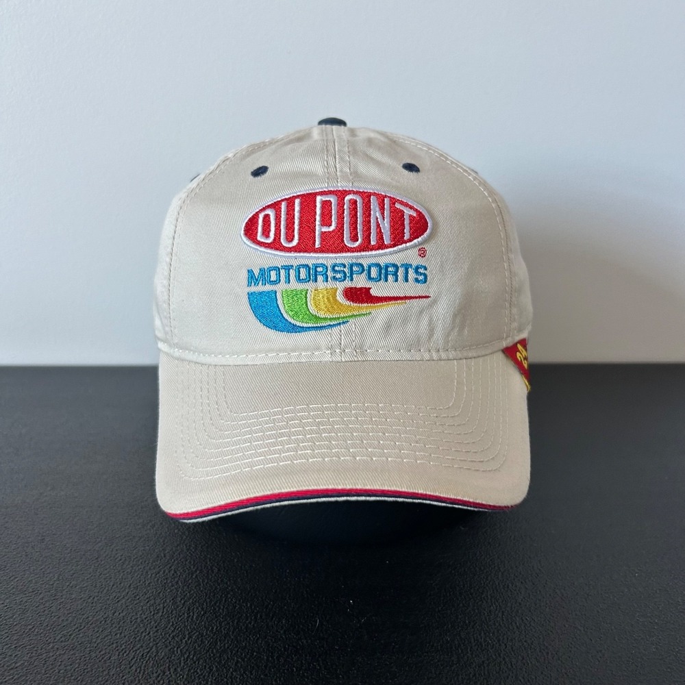 Vintage Jeff Gordon Hat Cap Strap Back Adjustable Tan Nascar‎ Dupont Motorsports